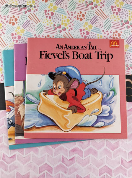 Vintage 1986 Mcdonalds An American Tail Fievel Set/3 Softcovers