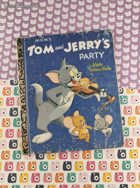 Vintage 1955 Little Golden Book: MGM's Tom and Jerry's Party Hardcover