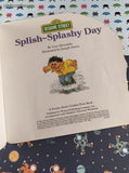 Vintage 1991 Golden Super Shape Book Sesame Street Splish-Splashy Day Softcover