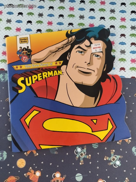Vintage 1995 Golden Super Shape Book The True Story of Superman Softcover