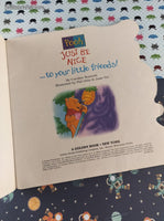 Vintage 1997 Golden Super Shape Book Pooh Just Be Nice...to Your Little Friends! Softcover