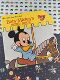 Vintage 1987 Golden Super Shape Book Baby Mickey's Word Book Softcover