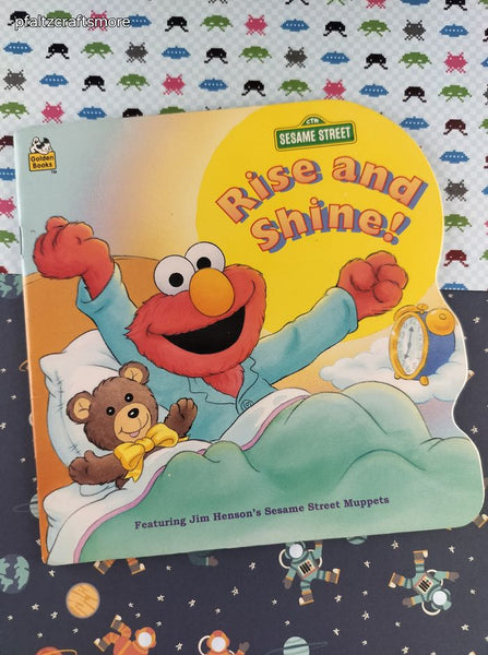 Vintage 1997 Golden Super Shape Book Sesame Street Rise and Shine! Softcover