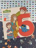 Vintage 1983 Golden Super Shape Book Sesame Street People in My Family Softcover