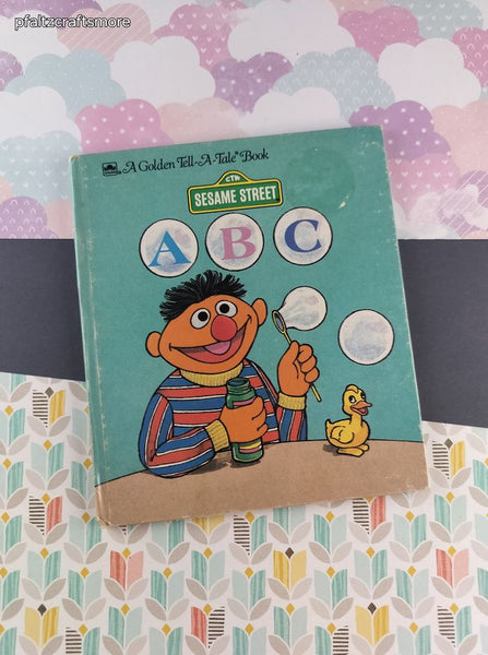 Vintage 1992 Golden Books, Sesame Street ABC, Hardcover