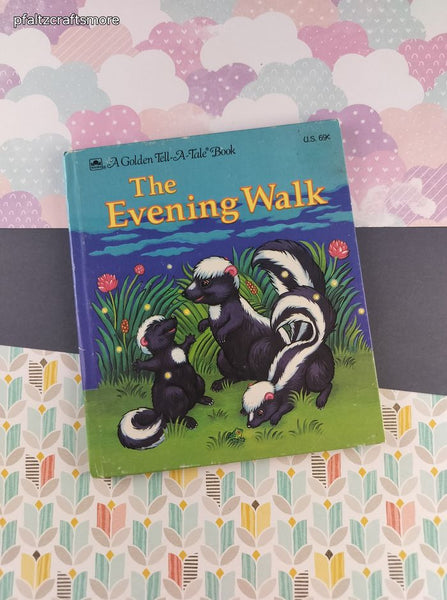Vintage 1985 Golden Book, The Evening Walk Hardcover