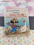 Vintage 1986 Golden Book, Walt Disney's Mickey Mouse and the Lucky Goose Chase Hardcover