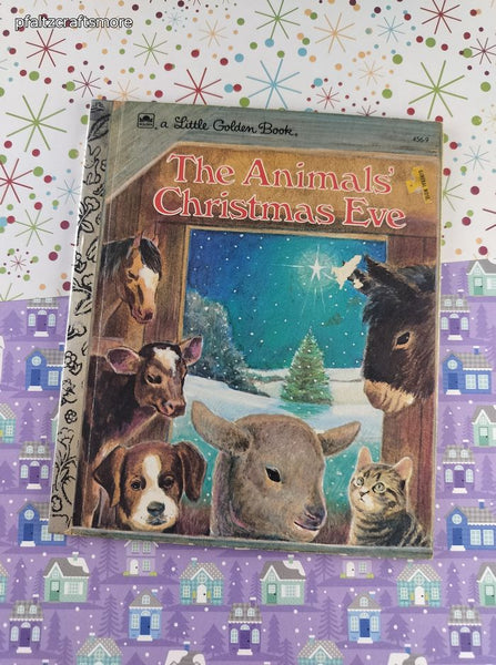 Vintage 1977 Little Golden Book: The Animals' Christmas Eve Hardcover