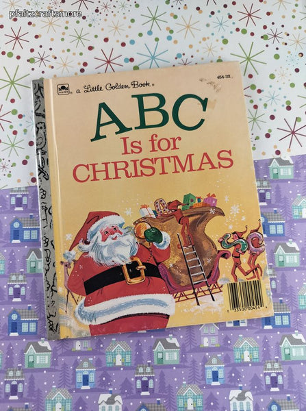 Vintage 1974 Little Golden Book: ABC is for Christmas Hardcover