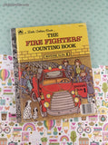 Vintage 1983 Little Golden Book: The Fire Fighters' Counting Book Hardcover