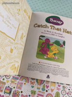 Vintage 1997 1st Printing Little Golden Book: Barney Catch That Hat! Hardcover, Like New