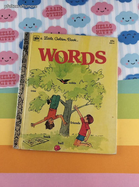 Vintage 1974 Little Golden Book: Words Hardcover