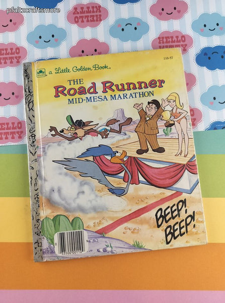 Vintage 1985 Little Golden Book: The Road Runner Mid-Mesa Marathon Hardcover