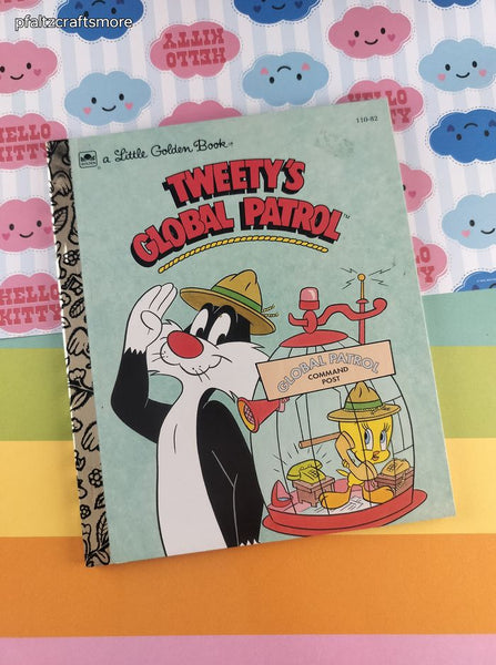 Vintage 1994 Little Golden Book: Tweety's Global Patrol Hardcover, Like New