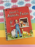 Vintage 1983 Little Golden Book: Right's Animal Farm Hardcover
