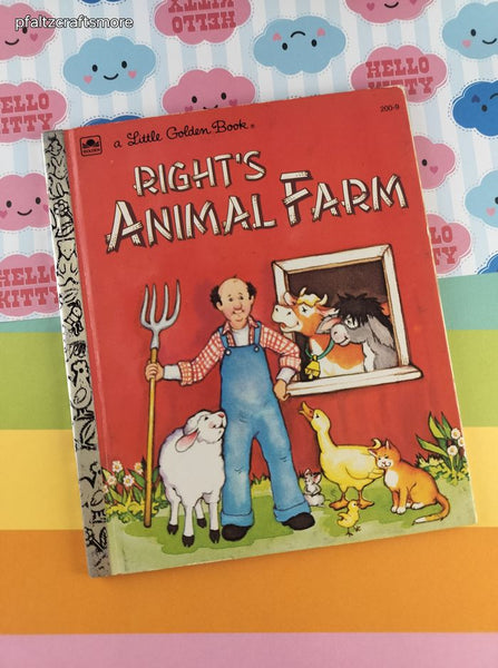Vintage 1983 Little Golden Book: Right's Animal Farm Hardcover