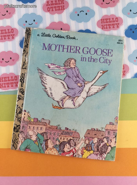 Vintage 1974 Little Golden Book: Mother Goose in the City Hardcover