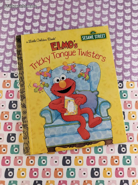 2016 Little Golden Book Classic, Sesame Street Elmo's Tricky Tongue Twisters Hardcover