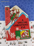 Vintage 1987 A Special Christmas Eve Honey Bear Shape Board Book, Hardcover