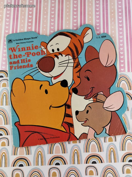 Vintage 1976 Winnie-the-Pooh and His Friends Golden Shape Book Softcover