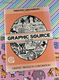 Vintage 1986 Graphic Source Clip Art: Printers Ornaments GS-312 Softcover, Like New