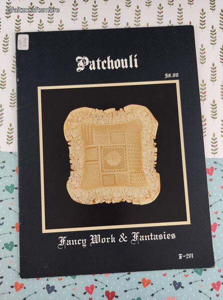 Vintage 1979 Fancy Work & Fantasies Patchouli F-201 Cross Stitch Softcover Booklet