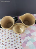 Vintage Metlox Poppytrail Homestead Provincial Sugar Bowl w/Lid + Creamer Dish Set, CLEAN