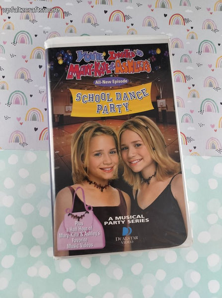 Vintage 1997 You're Invited to Mary-Kate & Ashley's School Dance Party Clamshell VHS Tape, Great Shape