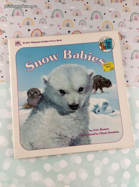 Vintage 1985 Golden Book: Snow Babies, Look-Look Book Softcover