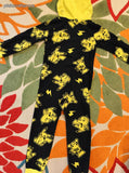 Boy's Electric Pokemon Pikachu Hooded Zip-Up Onesie Size Medium, Clean