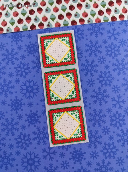 Vintage S.R.M. Press Alphaset Blocks XMAS Sticker Sheet, Unused