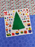Vintage 1994 Mrs. Grossman's Christmas Festive "Trim-a-Tree" Sticker Sheet, Unused