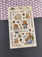 Vintage Personal Stamp Exchange Garden Teddy #SH207, 1 Sheet New & Sealed