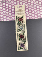 Vintage Personal Stamp Exchange Garden Floral Envelope Seals, 2 Sheets New & Sealed