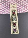 Vintage Personal Stamp Exchange Garden Floral Envelope Seals, 2 Sheets New & Sealed