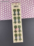 Vintage Frances Meyer Floral Topiary Stickers, 2 Sheets New & Sealed