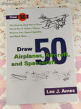 Vintage 1977 Draw 50 Airplanes, Aircraft, and Spacecraft Softcover