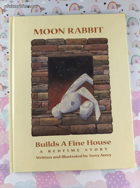 Vintage 1999 Moon Rabbit Builds a Fine House, A Bedtime Story Hardcover, Like New