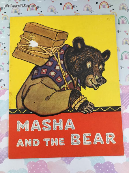 Vintage 1970 Masha and the Bear, a Russian Folk Tale Softcover Booklet