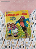 Vintage 1975 Tell-A-Tale Book, Raggedy Ann and Andy on the Farm Hardcover