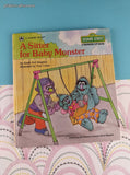 Vintage 1987 1st Printing Sesame Street Growing-Up Book, A Sitter for Baby Monster Hardcover