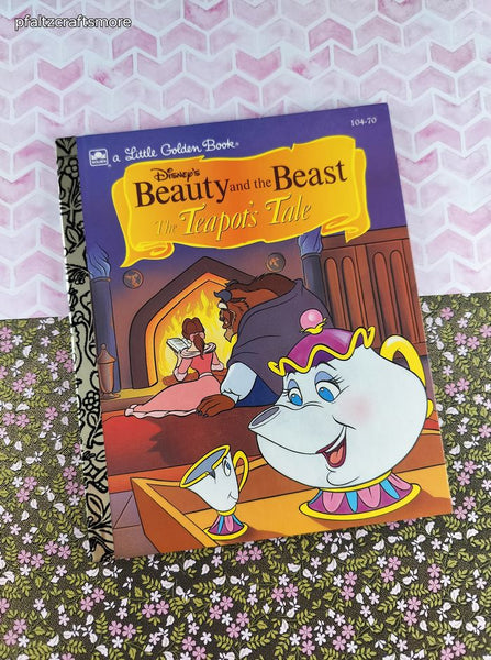 Vintage 1993 Little Golden Book: Walt Disney's Beauty and the Beast The Teapot's Tale Hardcover, Like New
