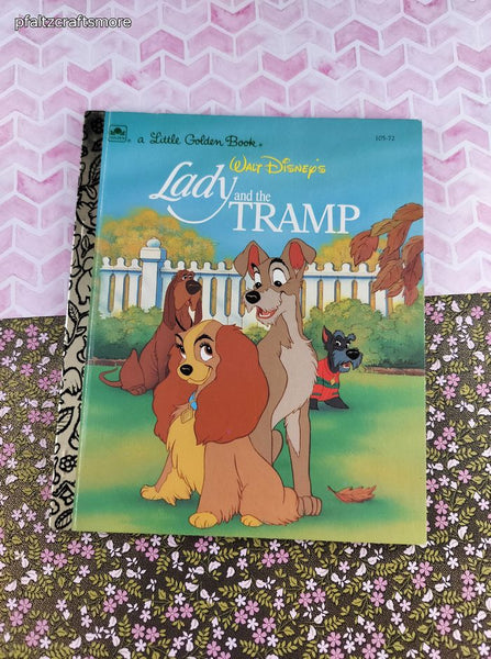 Vintage 1993 Little Golden Book: Walt Disney's Lady and the Tramp Hardcover, Like New