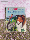 Vintage 1975 Little Golden Book: Lassie and the Big Clean-Up Day Hardcover