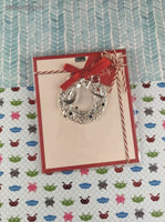 2010 Lenox Christmas Charm Jeweled Wreath Silver NEW & SEALED