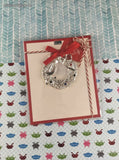 2010 Lenox Christmas Charm Jeweled Wreath Silver NEW & SEALED