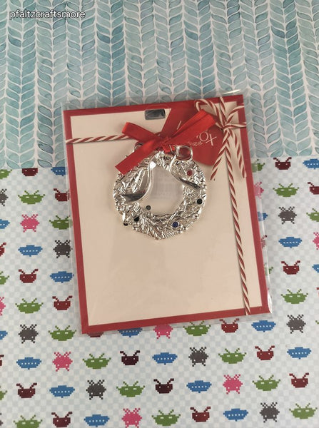 2010 Lenox Christmas Charm Jeweled Wreath Silver NEW & SEALED