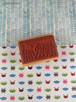 2008 Great Impressions Vicki Schreiner Silly Halloween Ghosts Wooden Block/Rubber Stamp