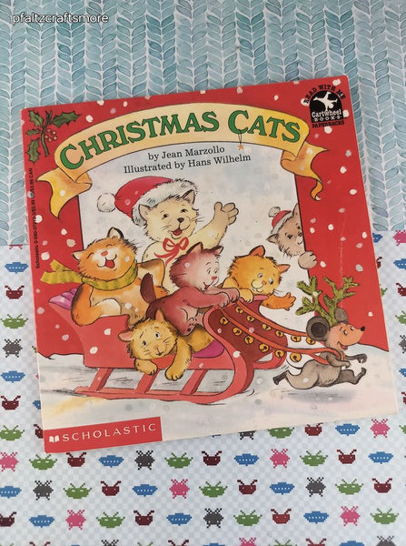 Vintage 1997 1st Printing Cartwheel Books Christmas Cats Scholastic Softcover