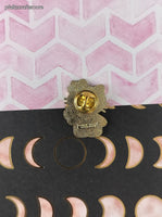 Vintage Hello Kitty w/Red Heart Enamel Pin/Brooch, Bandai Japan